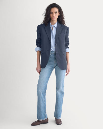 Tailored Drape Blazer | Navy