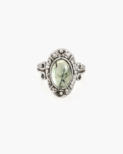 Mosswood Prehnite Ring