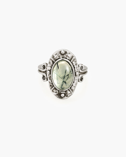Mosswood Prehnite Ring