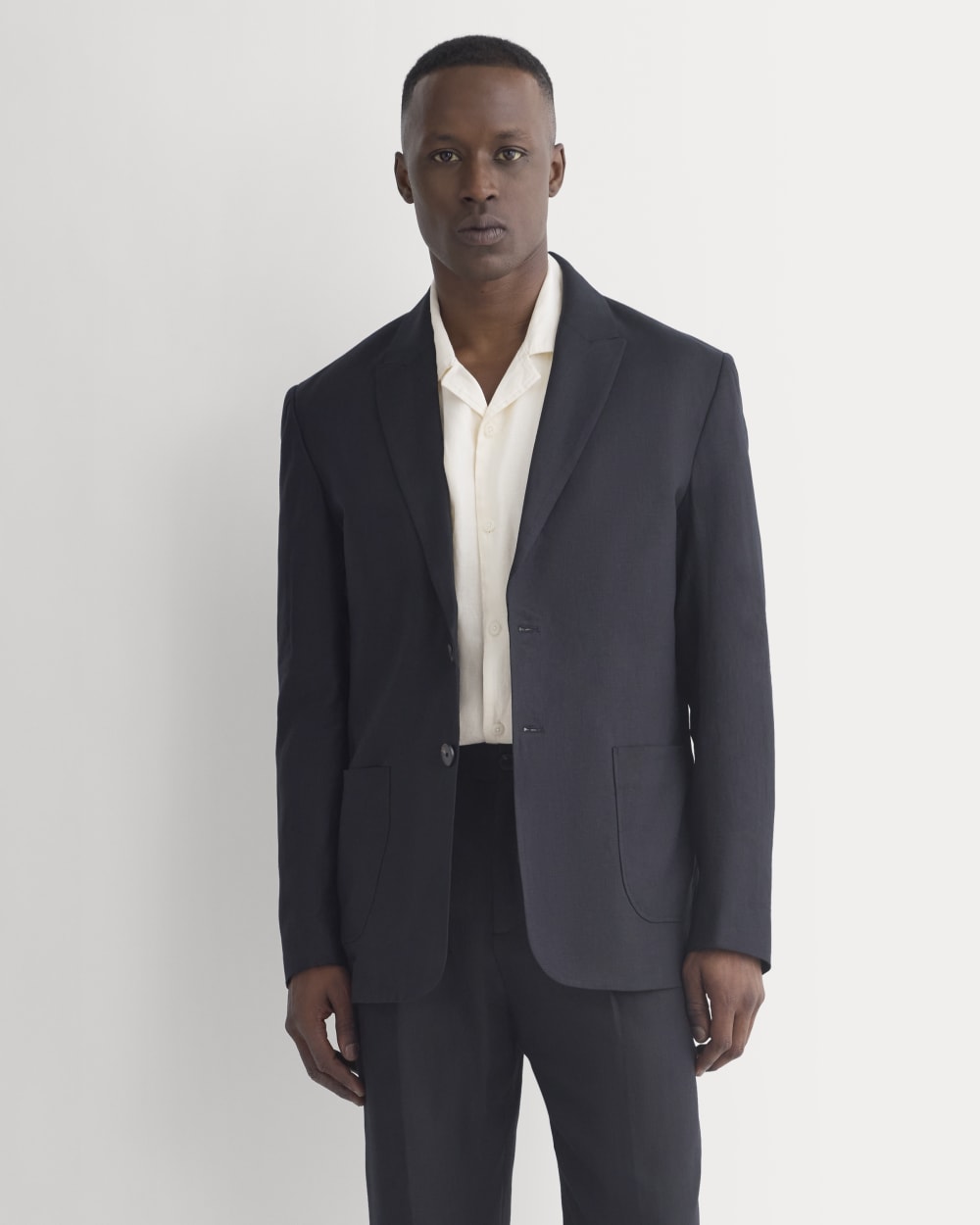 Soyeux Linen Linen Blazer | Black