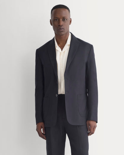 Soyeux Linen Linen Blazer | Black