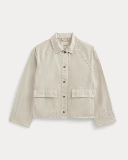 Cropped Denim Jacket | Garment-Dyed Sand