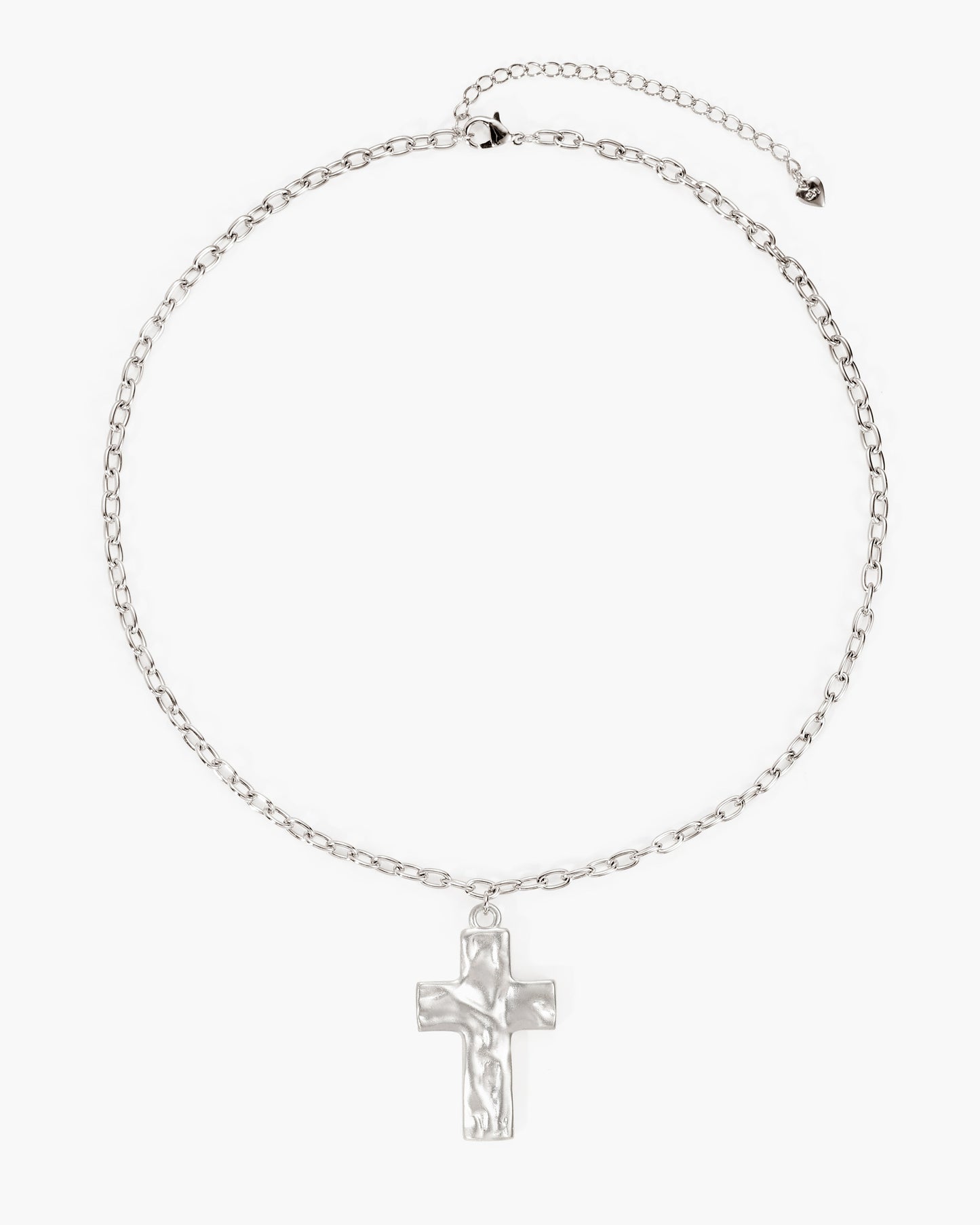 Icon Cross Necklace in Silver