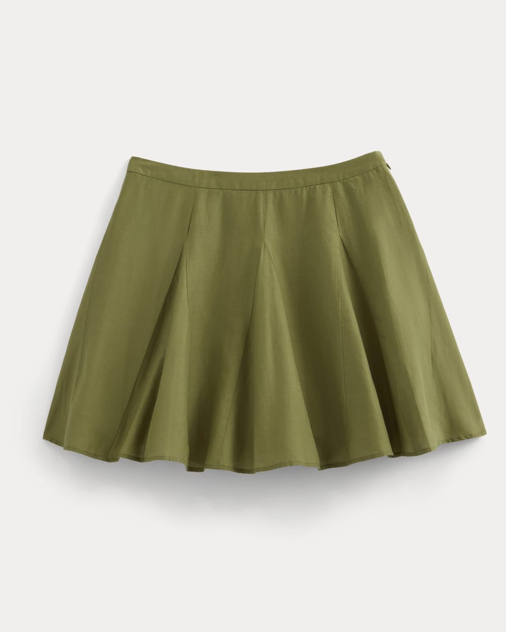 Godet Mini Skirt in Cotton Silk | Mayfly