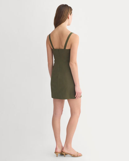 Seamed Mini Dress | Olive Night