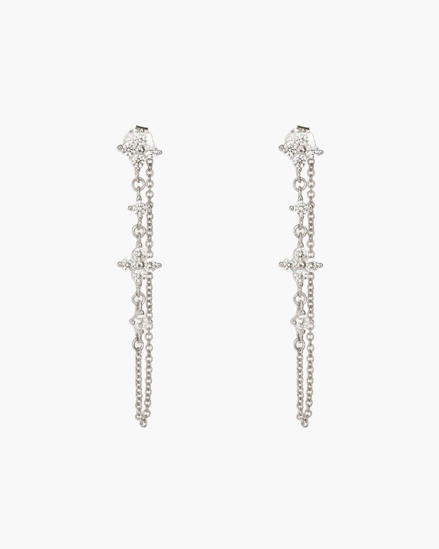 Gold Clover Drop Earrings