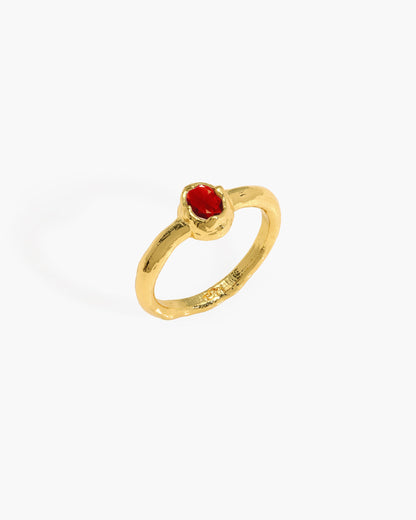Birthstone Ring in Gold - July