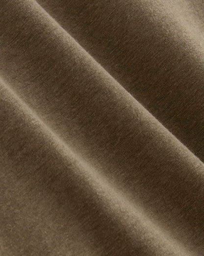 The Box-Cut Tee in Cotton Linen | Deep Taupe