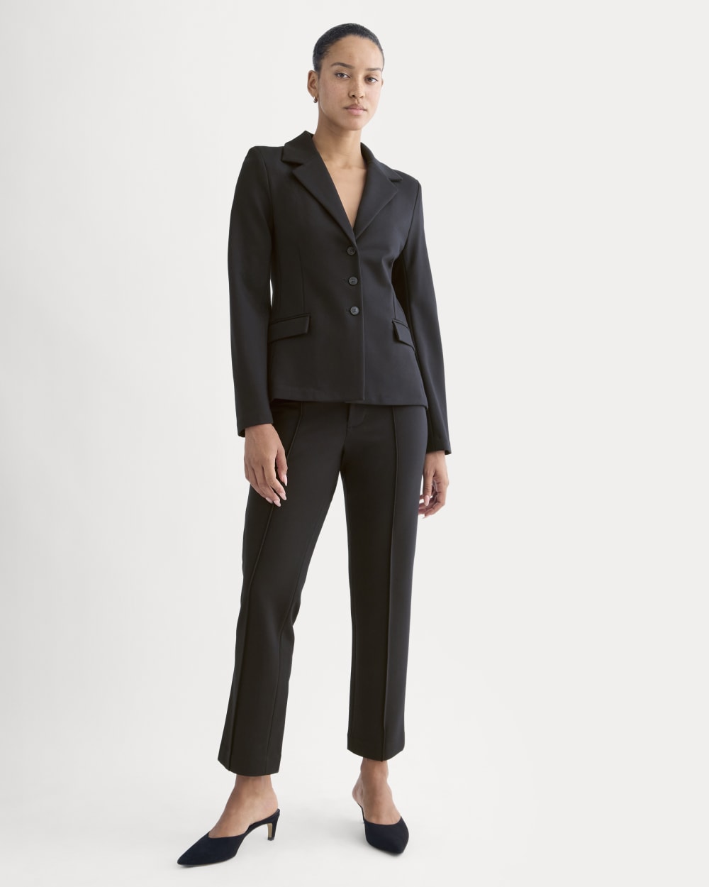 Ponte Sculpted Blazer | Black