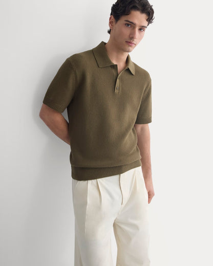 Seed Stitch Polo | Beech