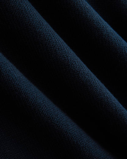 Relaxed V-Neck Sweater in Everyday Cotton | Deep Navy