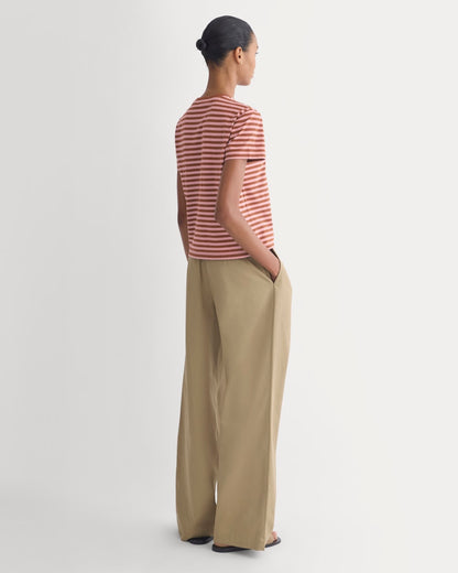 The Box-Cut Tee in Essential Cotton | Toffee/Pink | No Pocket