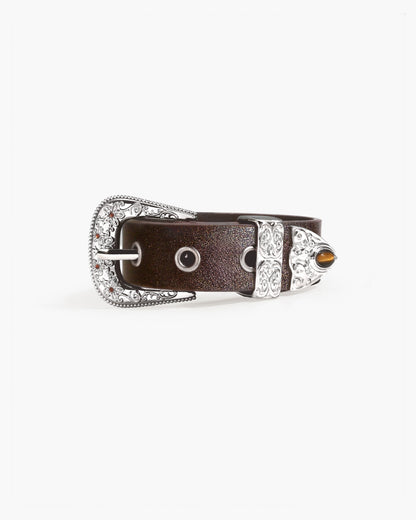 Bind Tiger’s Eye Embellished Buckle Wristband
