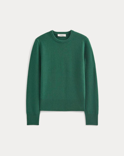 Cashmere Slim Crew Sweater | Hunter Green