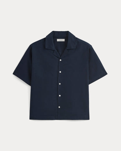 Cropped Resort Shirt | Navy