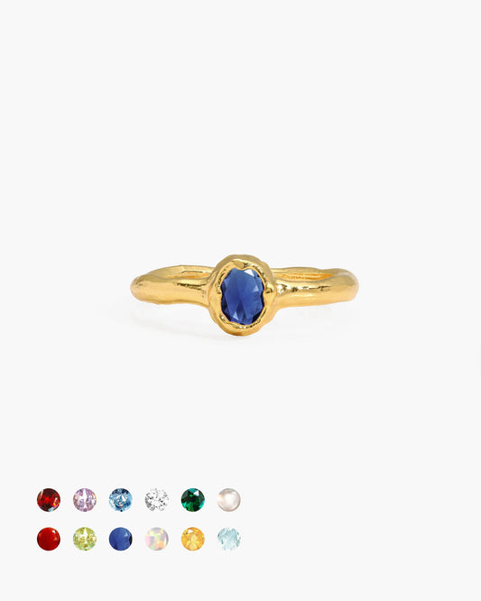 Birthstone Ring in Gold - September