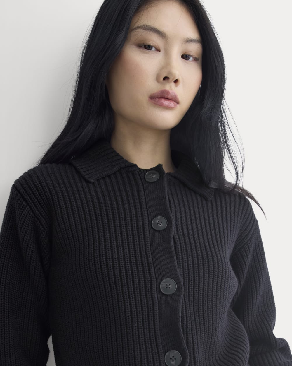 Shrunken Cardigan in Everyday Cotton | Black