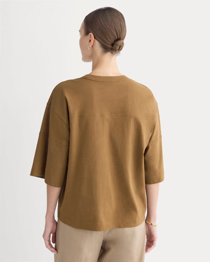 Oversized Varsity Tee in Essential Cotton | Toffee