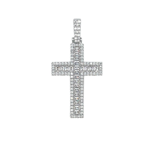 Diamond Baguette Cross