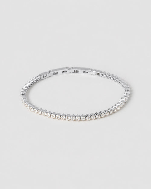 Allegra Tennis Bracelet - Silver