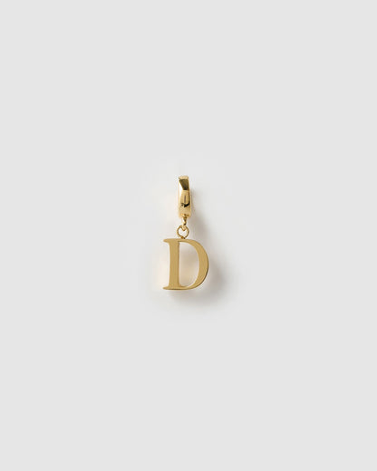 Alphabet Clip-On Gold Charm