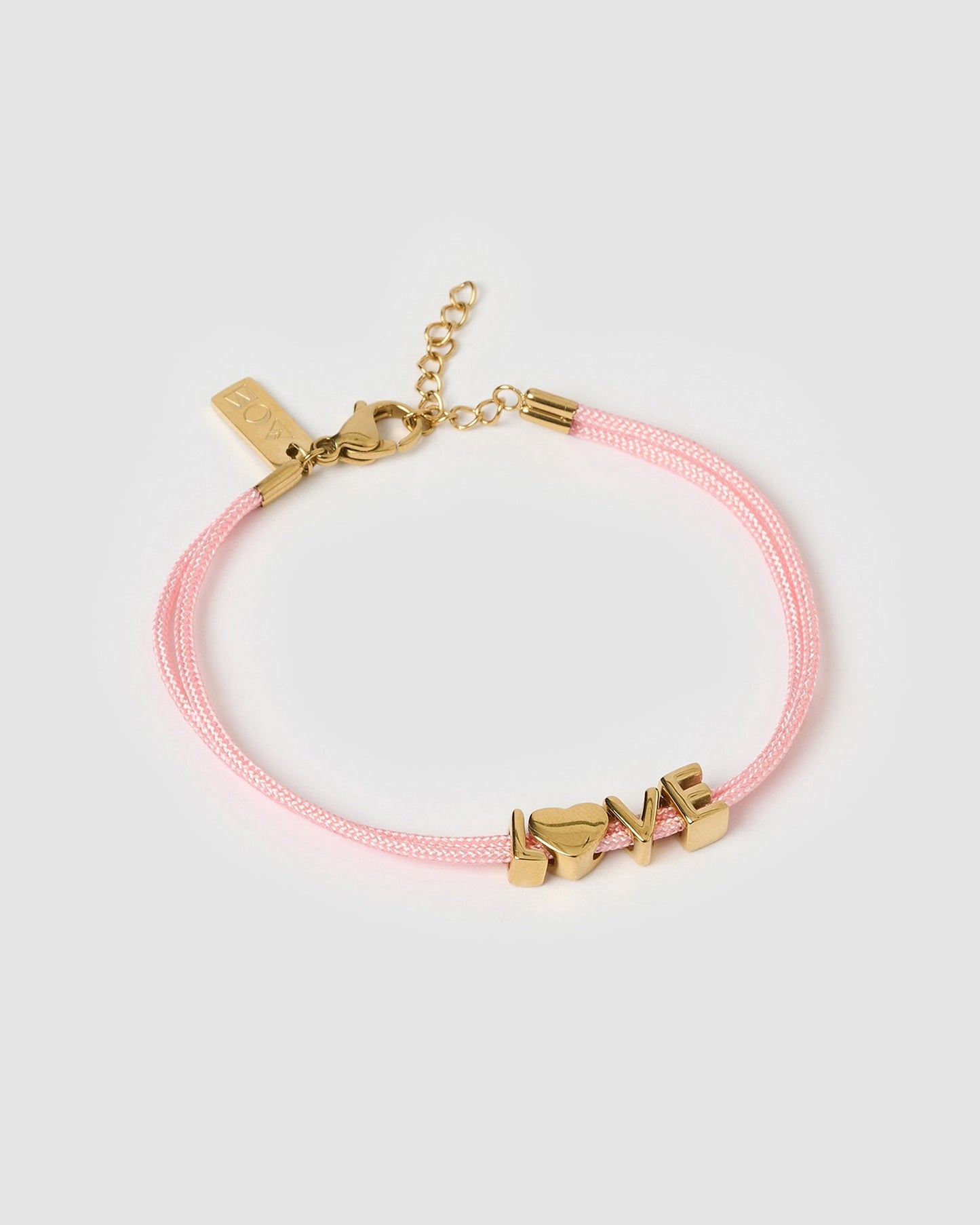 Alphabet String Bracelet - Rose