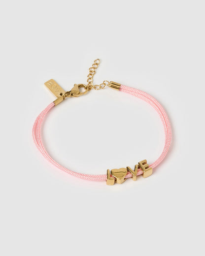 Alphabet String Bracelet - Rose