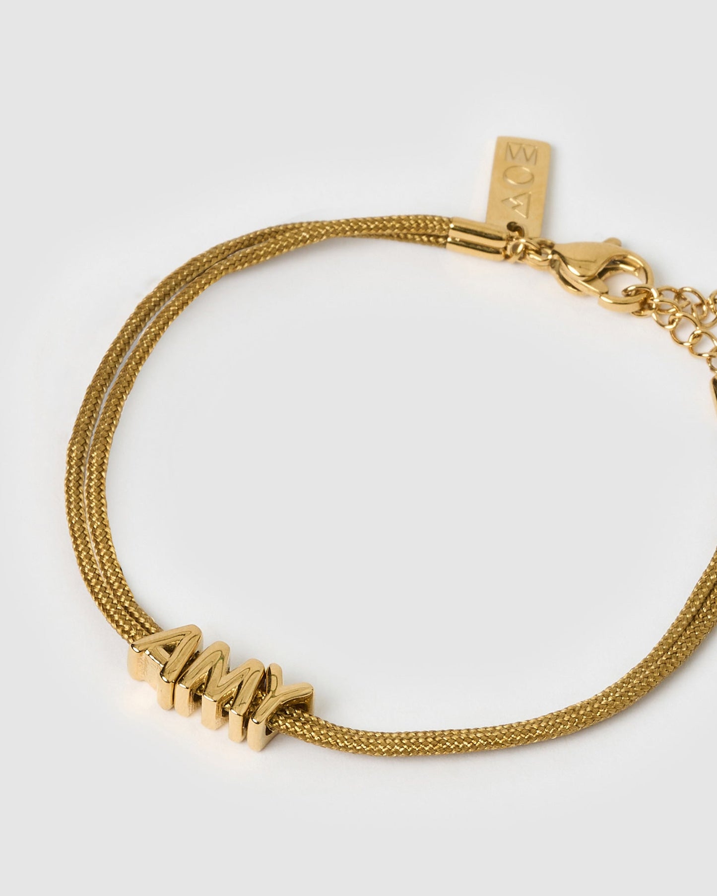 Alphabet String Bracelet - Coffee