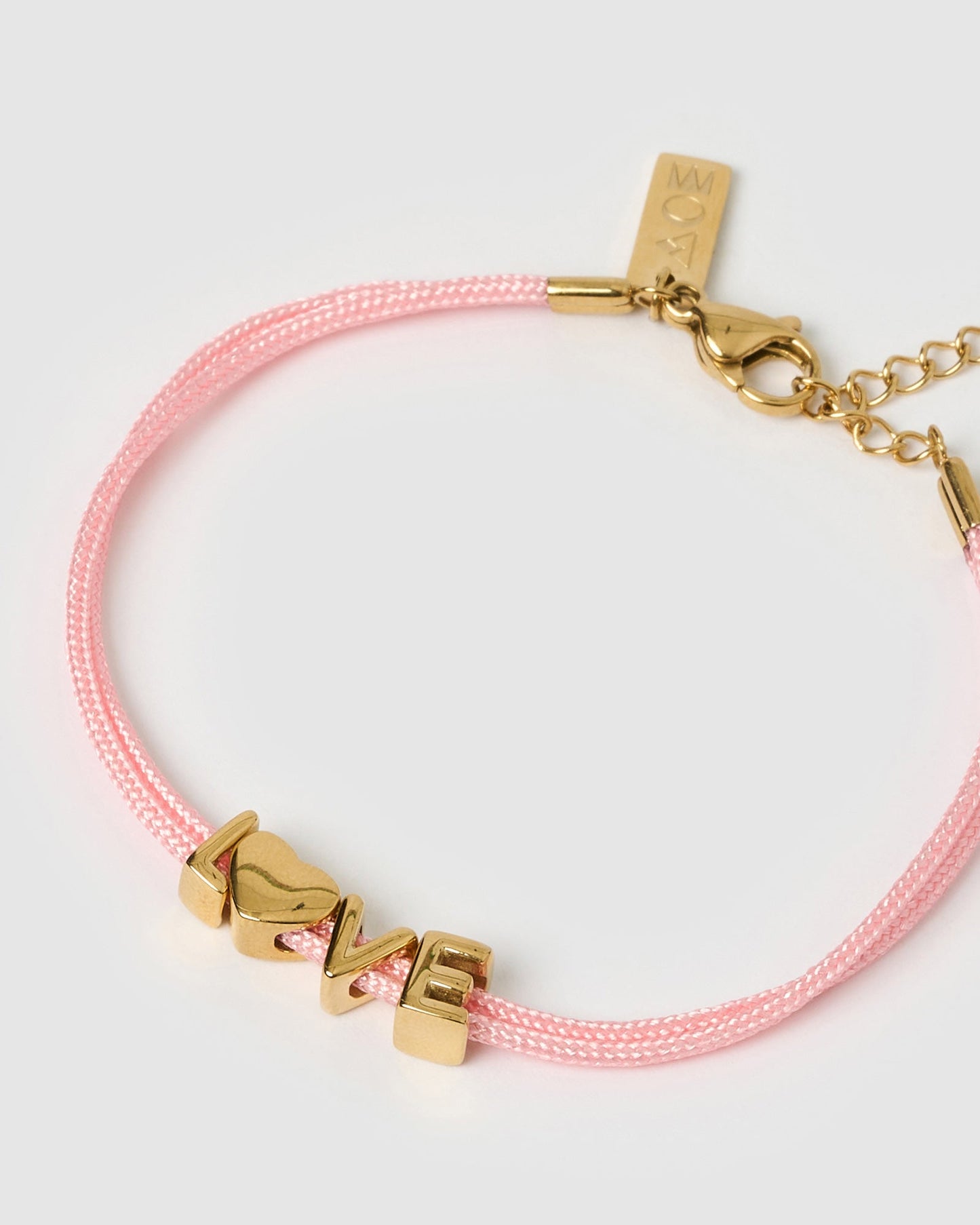 Alphabet String Bracelet - Rose