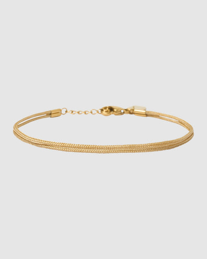 Alphabet String Bracelet - Sand