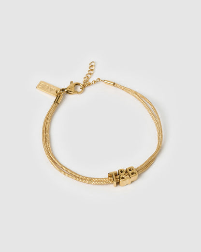 Alphabet String Bracelet - Sand