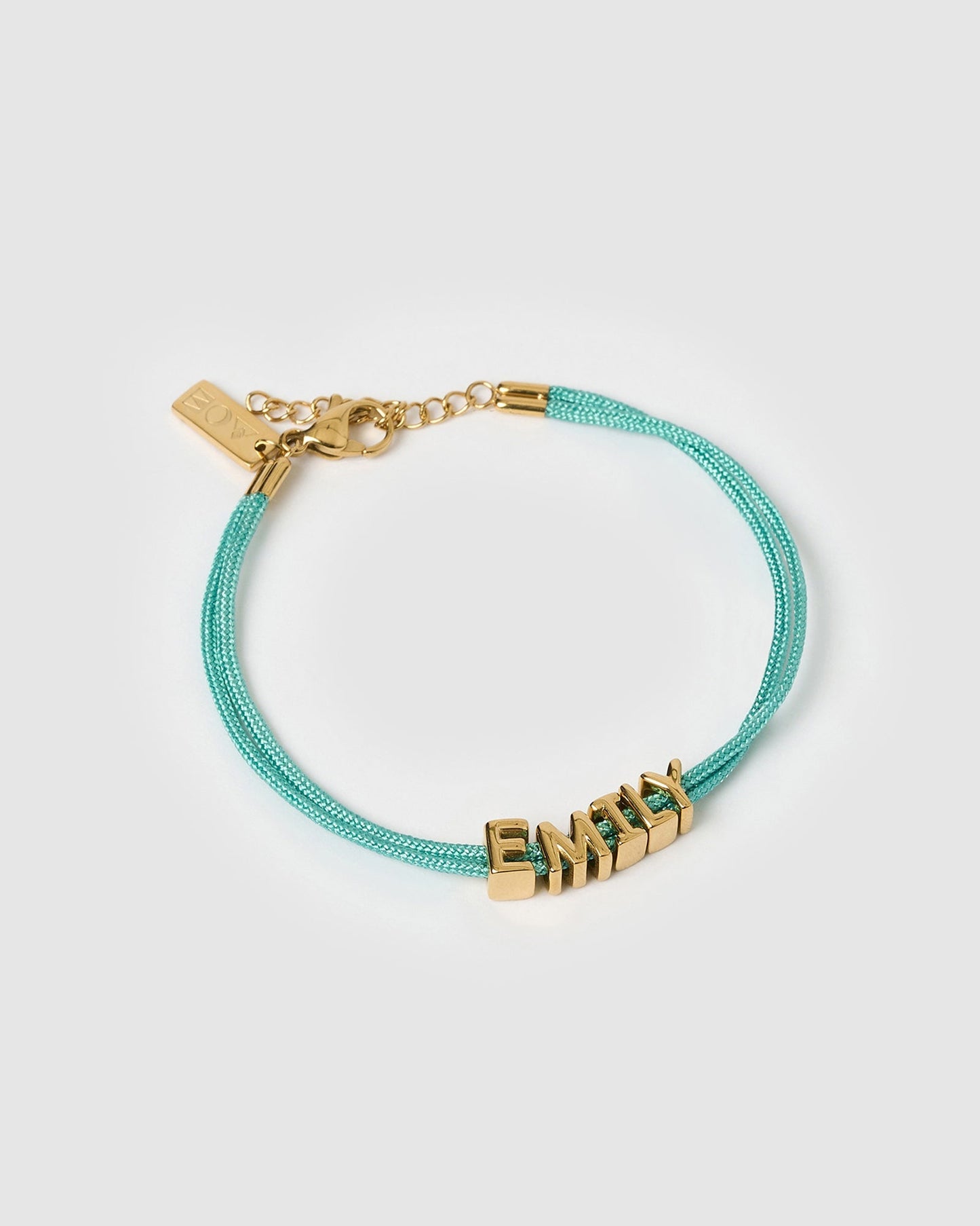 Alphabet String Bracelet - Sky