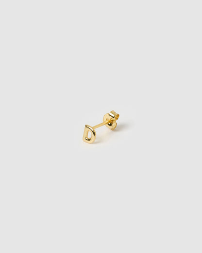 Alphabet Gold Single Stud