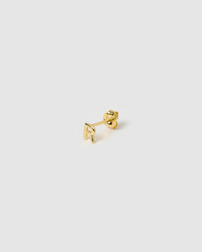 Alphabet Gold Single Stud