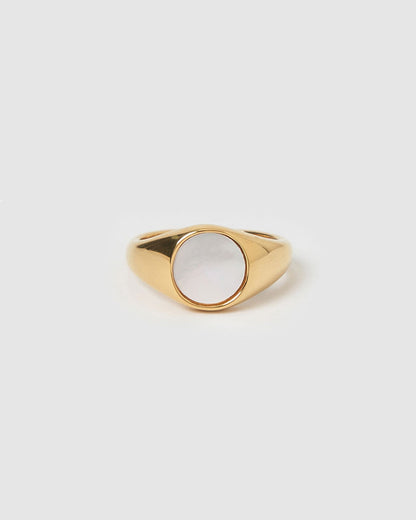 Amira Gold and Pearl Ring