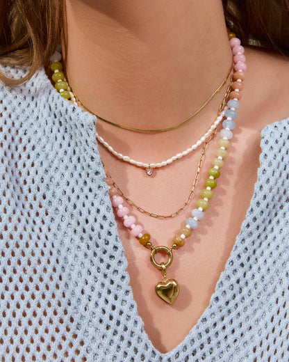 Kiki Pearl Heart Necklace