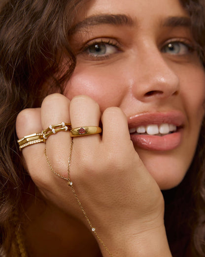 Mi Amour Gold Ring - Red