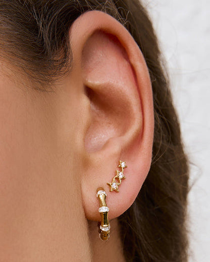 Astra Triple Star Earrings