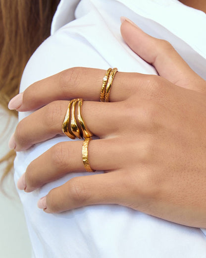 Lorenzo Gold Stacking Ring
