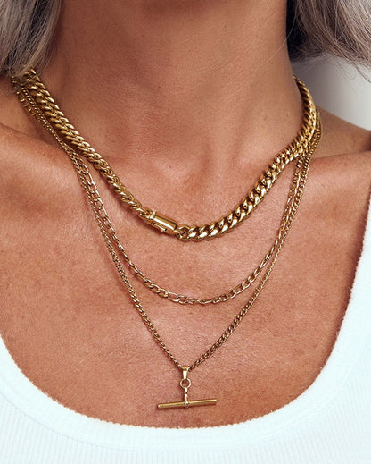 Marcella Double Stack Gold Necklace