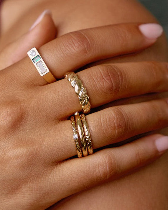 Emperor Gold Stacking Ring