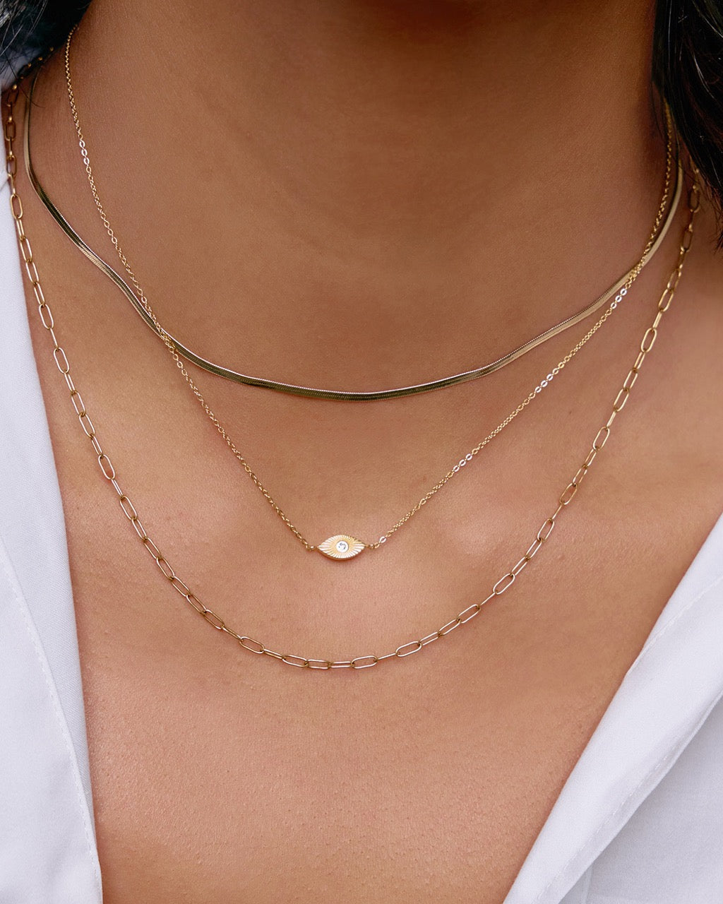 Evil Eye Gold Necklace