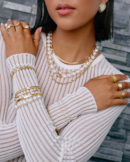 Onyx Bracelet - Two Toned White