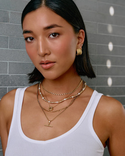 Statement Gold Letter Necklace