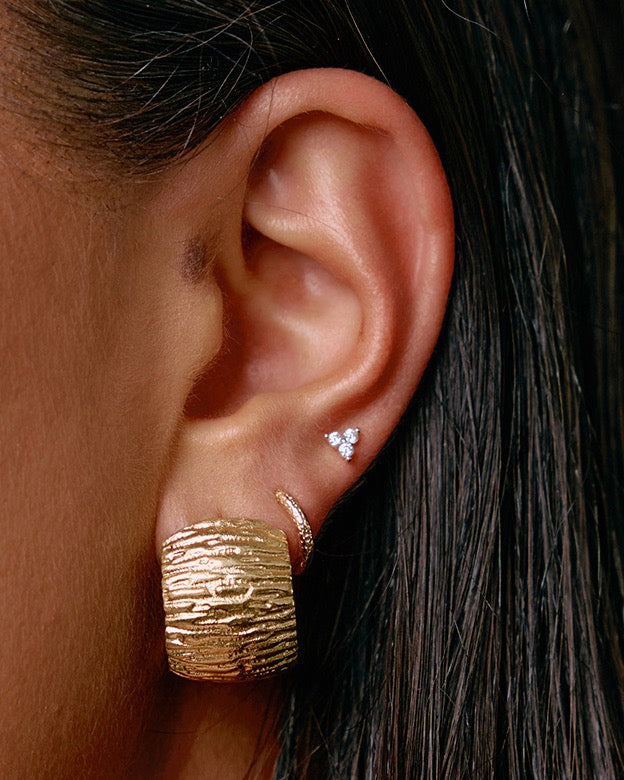 Cassia Stud Earrings - Stone