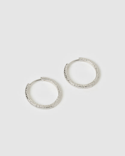 Arabella Silver Hoop Earrings