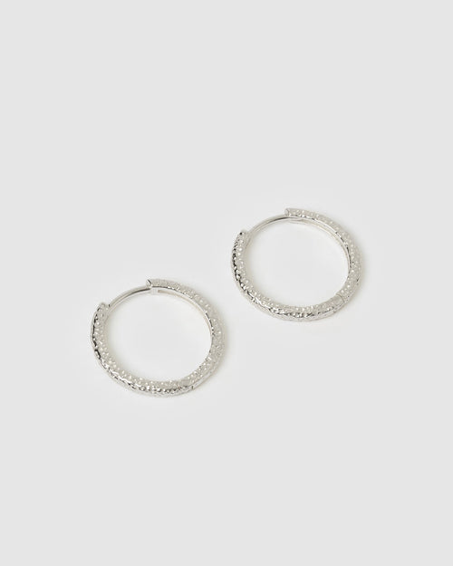 Arabella Silver Hoop Earrings