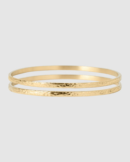 Archie Double Gold Bracelet Stack