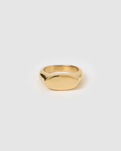 Aster Gold Signet Ring