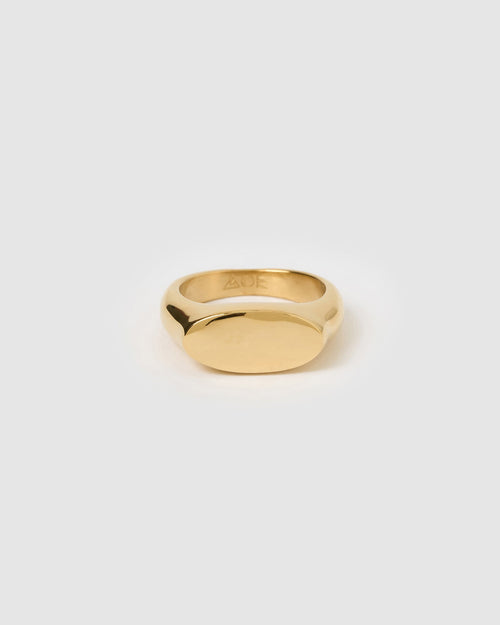 Aster Gold Signet Ring